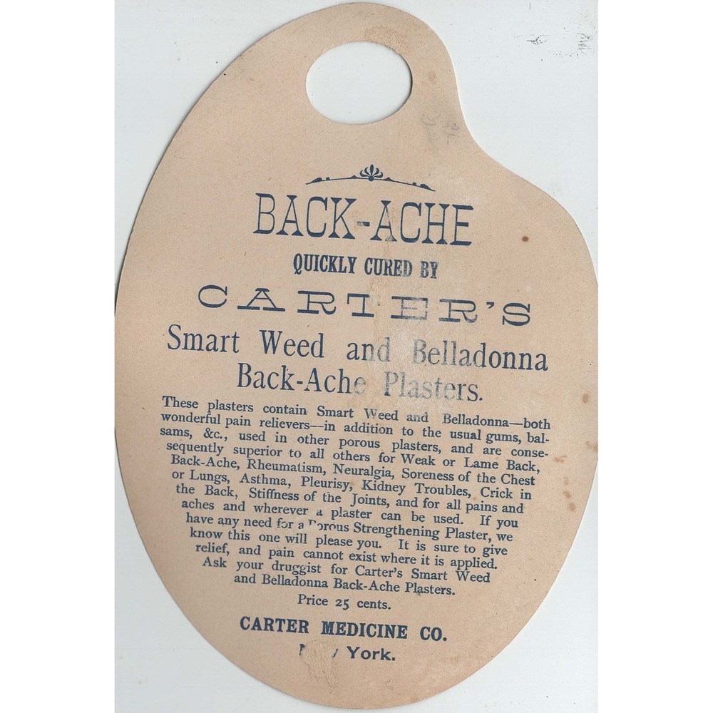 Antique Victorian Trade Card Carter's Little Liver Pills Die-Cut NY - Picture 2 of 2